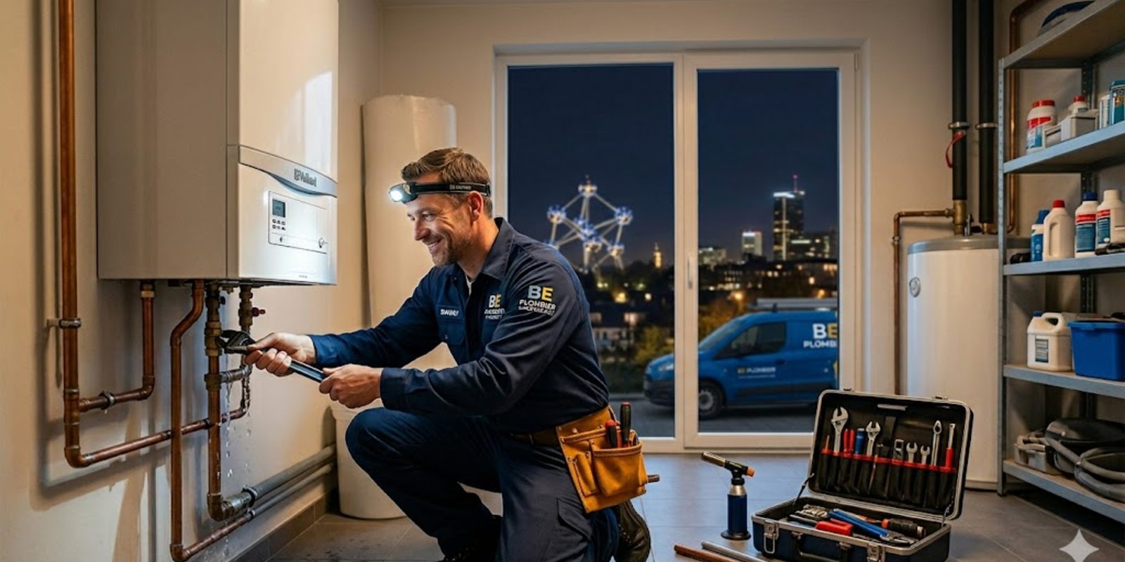 Plombier urgence Bruxelles — Intervention de nuit